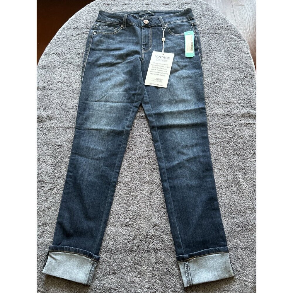 1822 Denim Indigo Vintage Berlin Girlfriend Blue Jeans Women Size 28 Stitch Fix